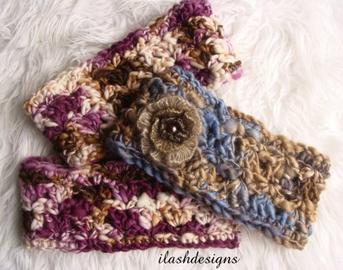 wool headband ear warmer cowl crochet