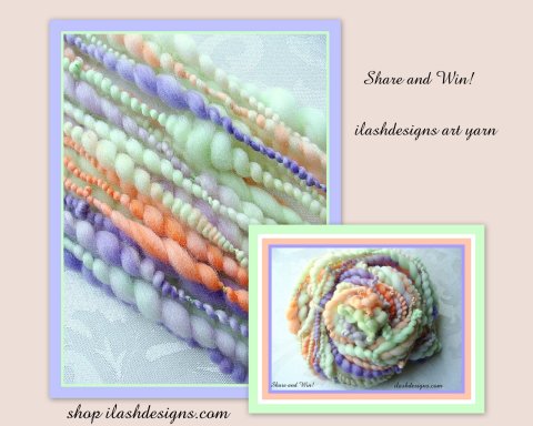 ilashdesigns website, handspun art yarn, handspun give away, redirect
